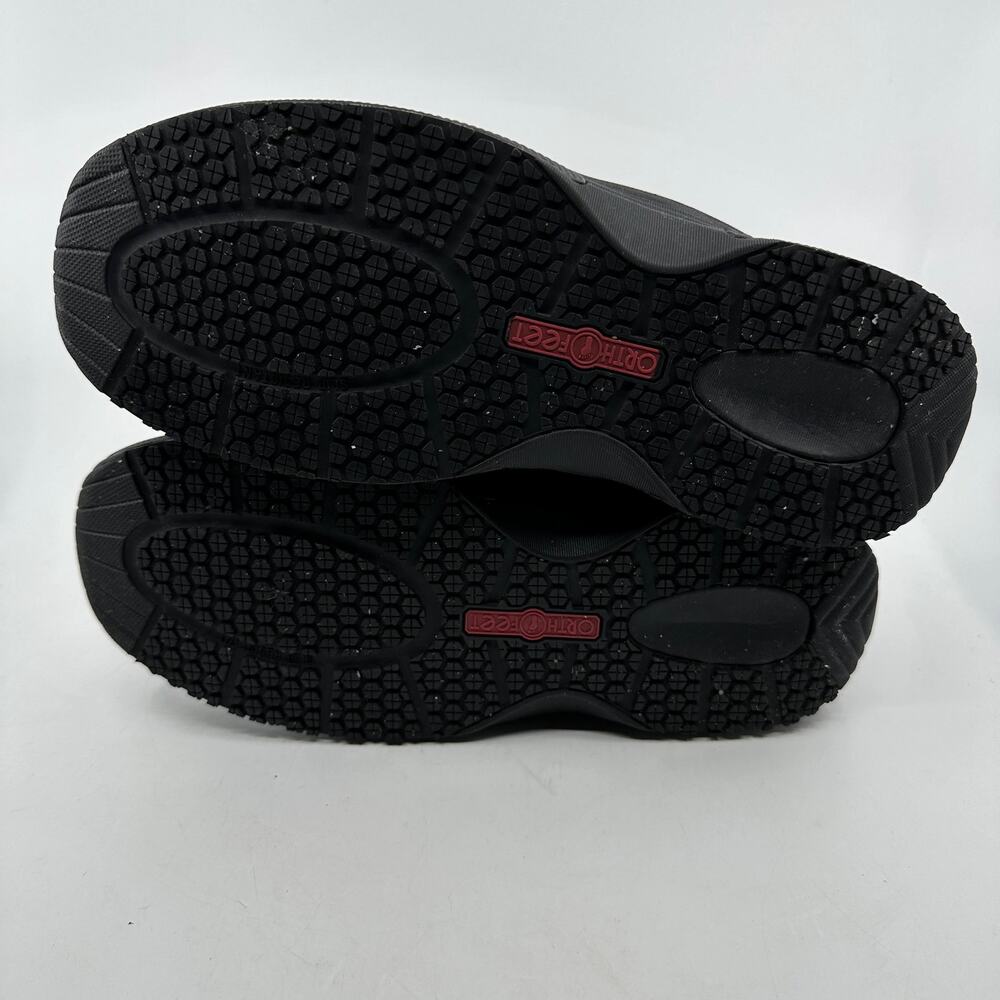 Orthofeet Shoes WMNS Black 10B Lace Up Walking Comfort Cushioned Sneaker Support - Picture 4 of 10